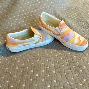 Vans Sneakers 8.5 Orange, Purple and Yellow $55